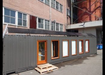 Casas portáteis feitas de contentores