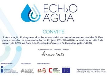 APRH lança Projeto “ECH2O-AGUA” no dia 1 de março
