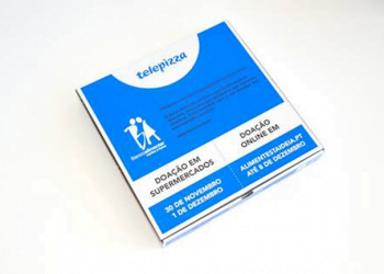 Telepizza muda de cor pela 1.ª vez para ajudar o Banco Alimentar este Natal