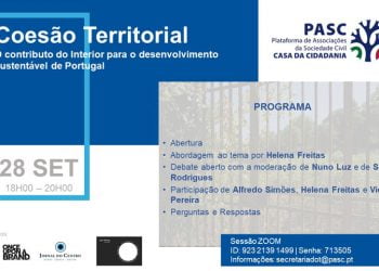 PASC promove webinar sobre o papel do Interior no desenvolvimento sustentável de Portugal
