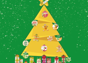 Rede Eco-Escolas é desafiada a criar uma árvore de natal amarela com embalagens da Tetra Pak