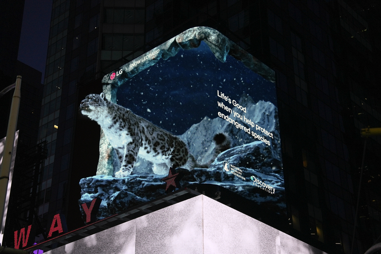 LG usa Times Square em Nova Iorque como palco para campanha de sensibilização sobre espécies ameaçadas