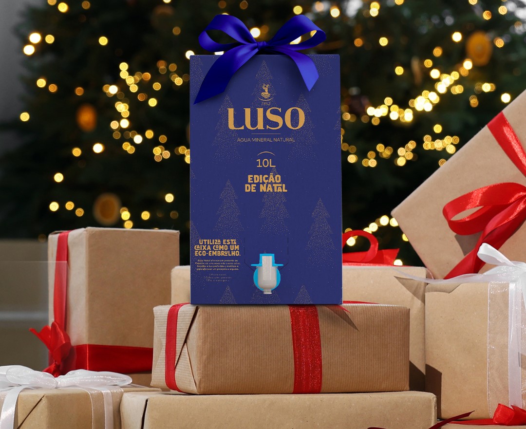 Água de Luso lança embalagem de Natal que pode ser reutilizada como embrulho