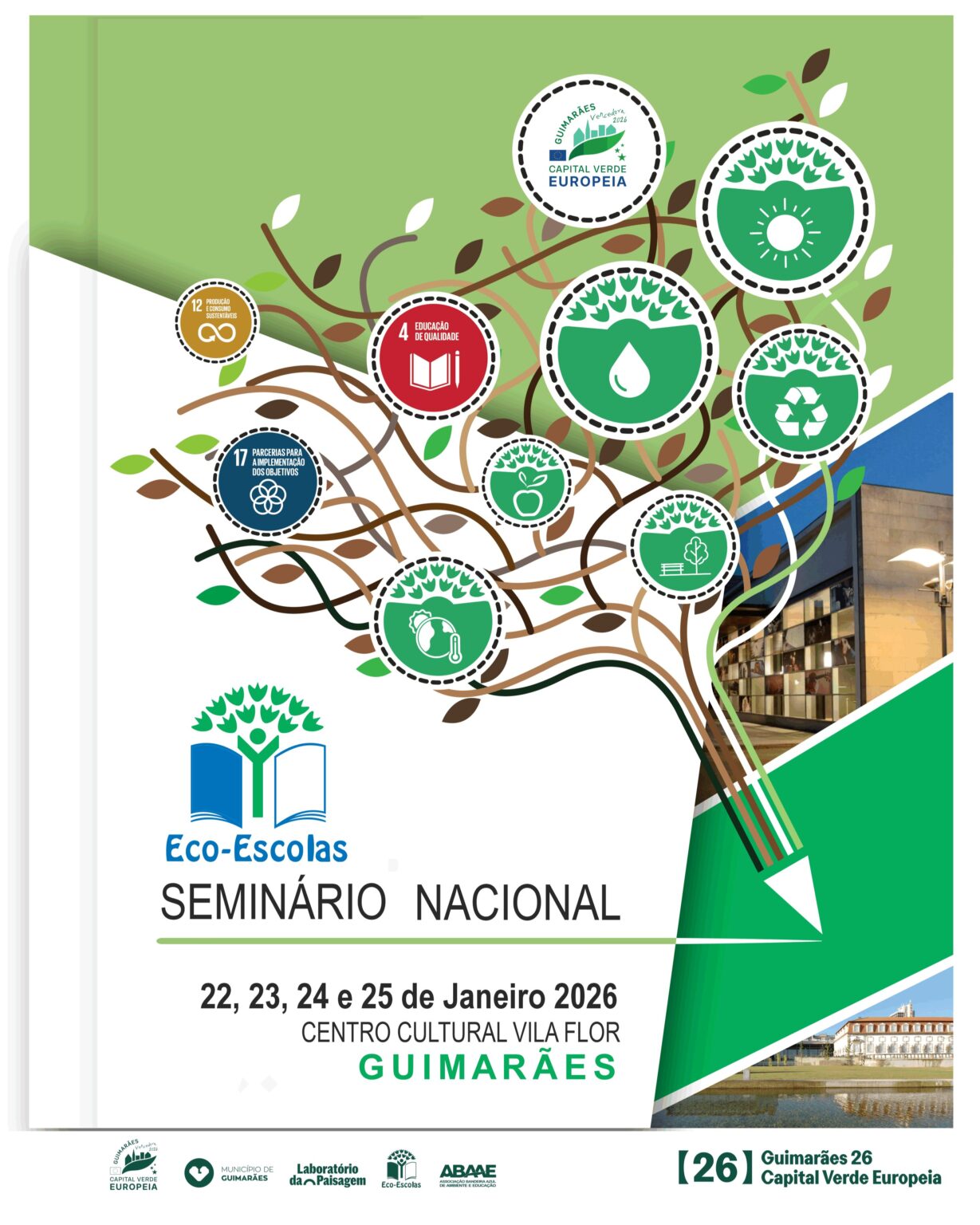 Guimarães recebe o Seminário Nacional Eco-Escolas de 22 a 25 de janeiro